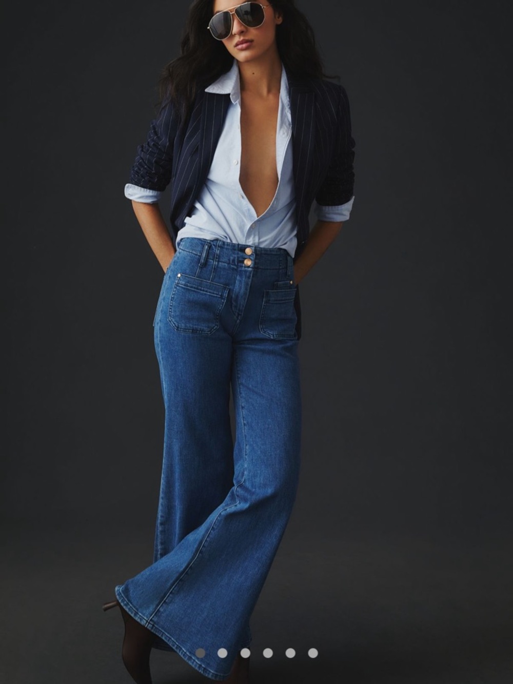 Maeve Anthropologie Junie High Rise Wide Leg Jean